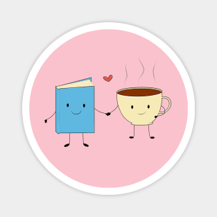 Books Coffee Love Magnet